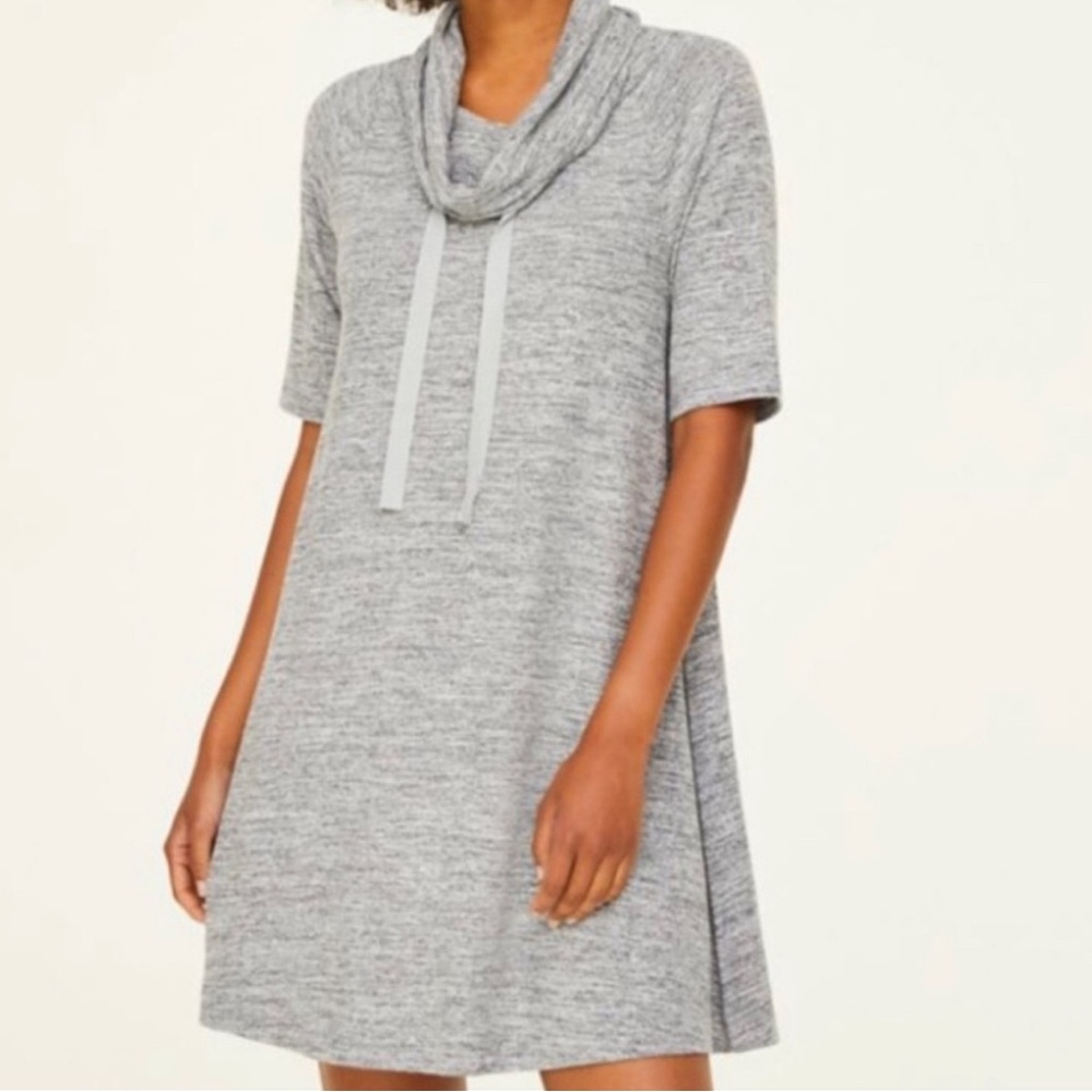 Lou & Grey Women’s Dress Cowl Neck Drawstring Pull Over Sz L